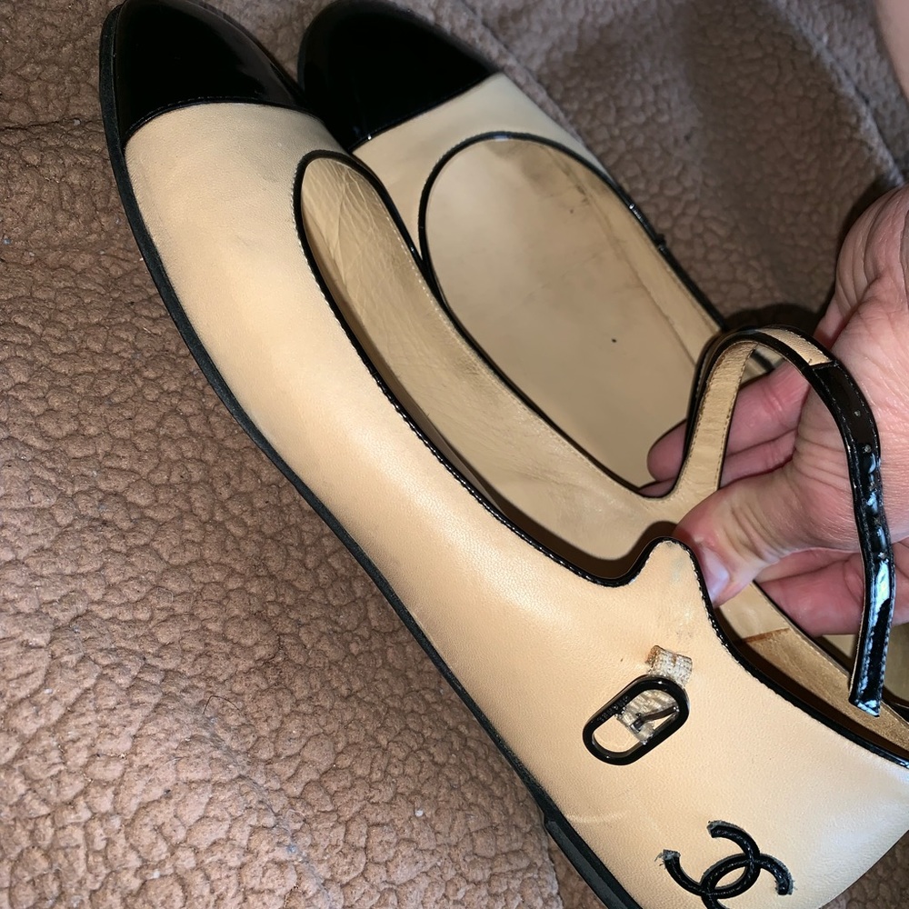 Chanel slip on Mary Janes